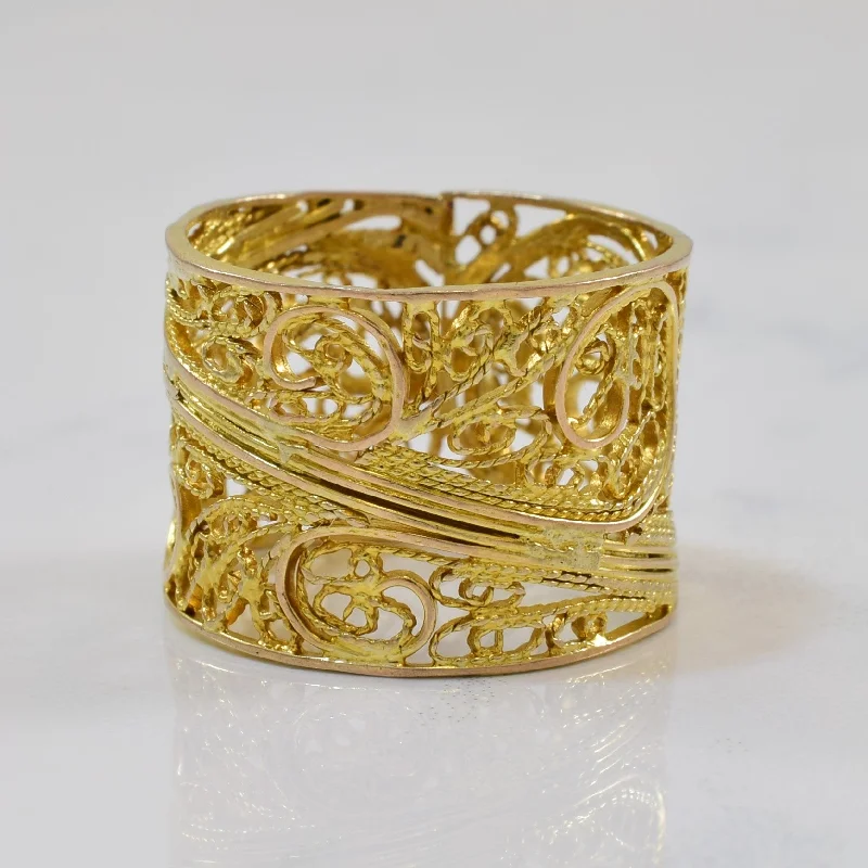 Bestselling Jewelry At Special Promotional Rates Yellow Gold Filigree Ring | SZ 7.5 |