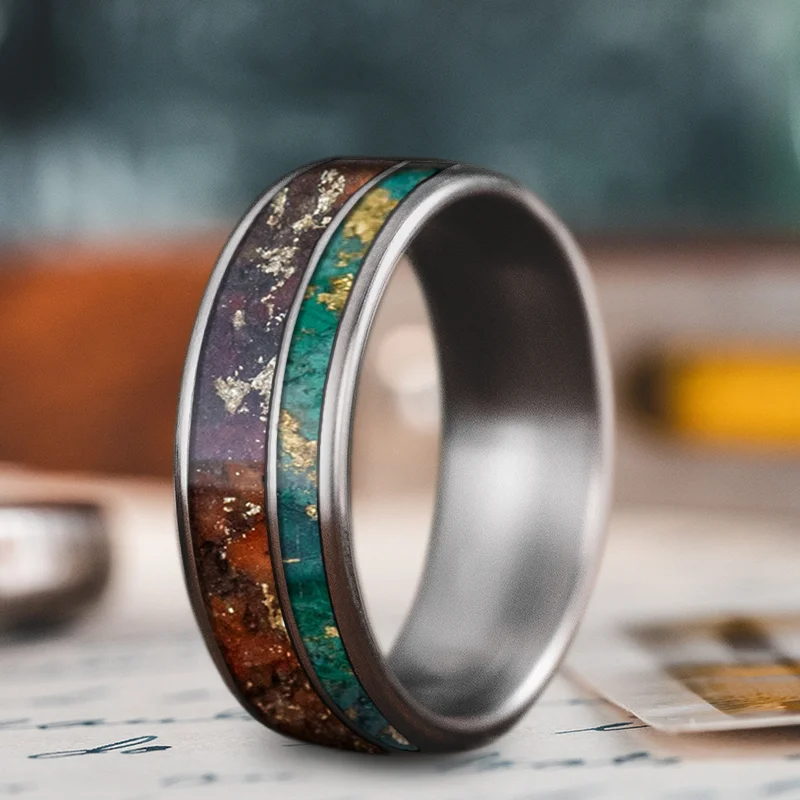 Huge Savings On Timeless Jewelry Collections Custom Design - 2-Inlay Offset Ring pGY3PcZb3SR4Ov6ot9d5kVdP
