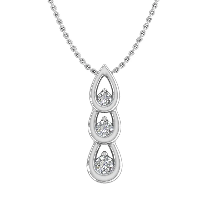 Modern Jewelry At Exclusive Discounts – Shop Today 0.07 Carat Diamond 3-stone Journey Pendant Necklace in Gold (Silver Chain Included) Modern Jewelry At Exclusive Discounts – Shop Today 0.07 Carat Diamond 3-stone Journey Pendant Necklace in Gold (Silver Chain Included)