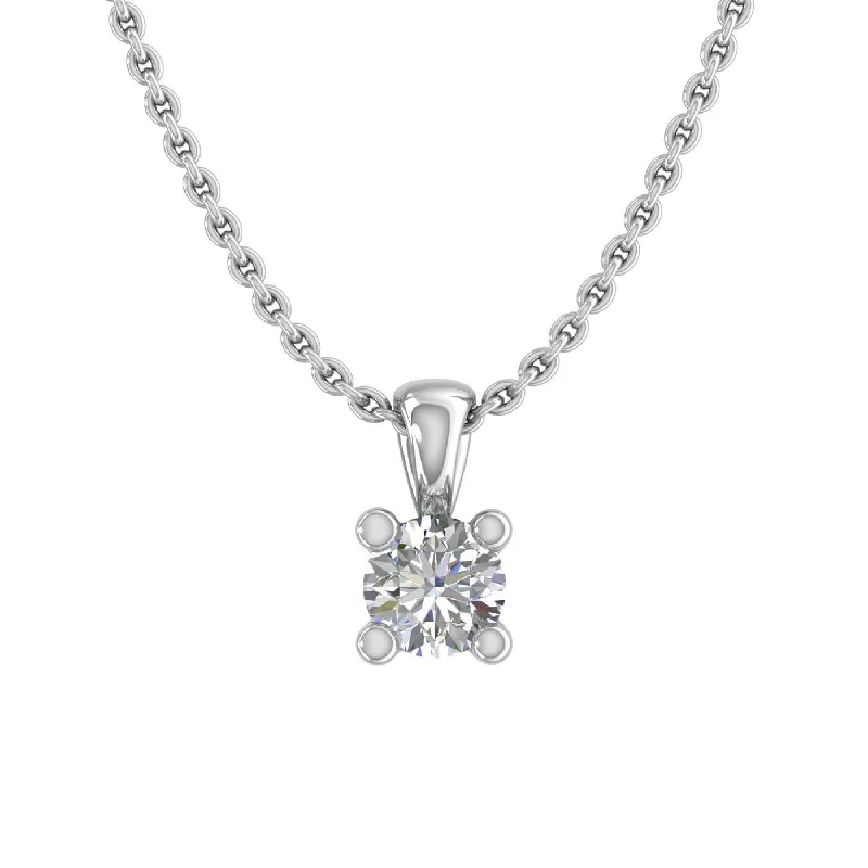 Adjustable Charm Bracelets For A Perfect Fit 0.07 ctw 4-Prong Tiny Solitaire Diamond Pendant Necklace in Gold (Included Silver Chain) - IGI Certified