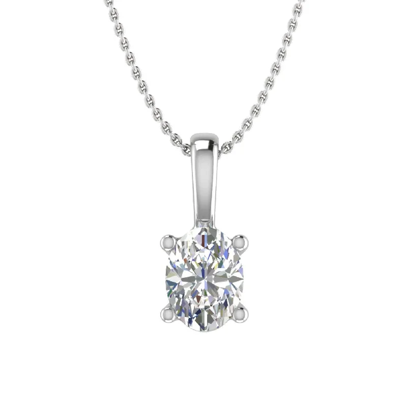 Seasonal Jewelry Sale – Upgrade Your Collection 0.38 Carat Oval Cut Diamond Solitaire Pendant Necklace in Gold (Included Silver Chain) Seasonal Jewelry Sale – Upgrade Your Collection 0.38 Carat Oval Cut Diamond Solitaire Pendant Necklace in Gold (Included Silver Chain)