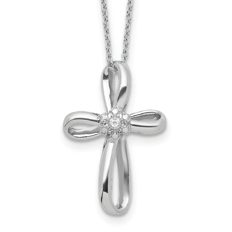 Your Dream Jewelry At Dream Prices 1/100 CTW Diamond Cross 18-inch Necklace in Sterling Silver Your Dream Jewelry At Dream Prices 1/100 CTW Diamond Cross 18-inch Necklace in Sterling Silver