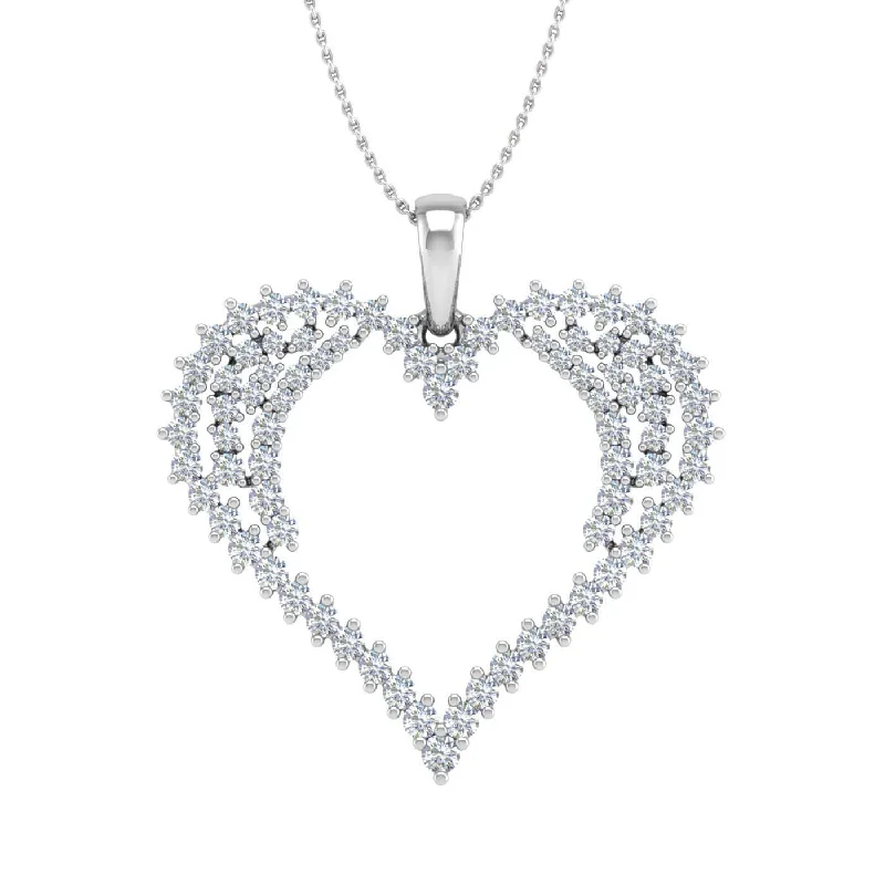 Elevate Your Outfit With Discounted Statement Jewelry 1/2 Carat Diamond Heart Pendant Necklace in Gold (Silver Chain Included) Elevate Your Outfit With Discounted Statement Jewelry 1/2 Carat Diamond Heart Pendant Necklace in Gold (Silver Chain Included)