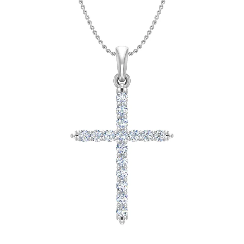 Timeless Jewelry At Special Discount Rates 1/3 Carat Diamond Cross Pendant Necklace in Gold (Silver Cable Chain) Timeless Jewelry At Special Discount Rates 1/3 Carat Diamond Cross Pendant Necklace in Gold (Silver Cable Chain)