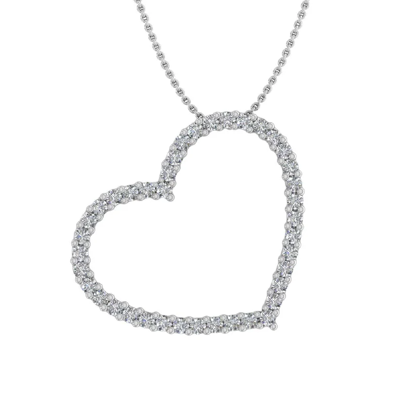 Discounted Jewelry For A Glamorous Look 1/3 Carat Diamond Heart Pendant Necklace in Gold (Silver Chain Included) Discounted Jewelry For A Glamorous Look 1/3 Carat Diamond Heart Pendant Necklace in Gold (Silver Chain Included)