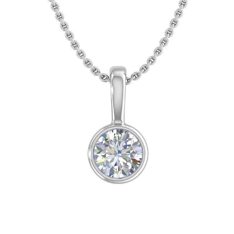 Exclusive Jewelry Discounts – Shop Now For Savings 1/3 Carat Diamond Solitaire Pendant Necklace in Gold (Included Silver Chain)