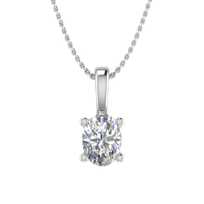 Limited-Time Offer On Elegant Jewelry Pieces 1/3 Carat Oval Cut Diamond Solitaire Pendant Necklace in Gold (Included Silver Chain) Limited-Time Offer On Elegant Jewelry Pieces 1/3 Carat Oval Cut Diamond Solitaire Pendant Necklace in Gold (Included Silver Chain)