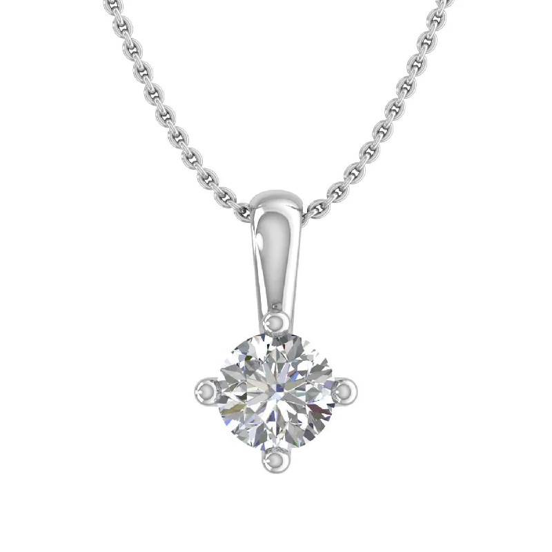 Must-Have Jewelry At Unbelievable Discounts 1/4 Carat 4-Prong Set Diamond Solitaire Pendant Necklace in Gold (with Silver Chain) Must-Have Jewelry At Unbelievable Discounts 1/4 Carat 4-Prong Set Diamond Solitaire Pendant Necklace in Gold (with Silver Chain)