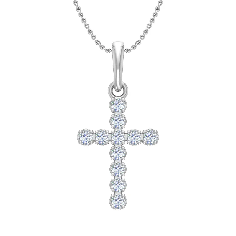 Personalized Jewelry Sale – Meaningful Gifts At Great Prices 1/4 Carat Diamond Cross Pendant Necklace in Gold (Silver Cable Chain) Personalized Jewelry Sale – Meaningful Gifts At Great Prices 1/4 Carat Diamond Cross Pendant Necklace in Gold (Silver Cable Chain)