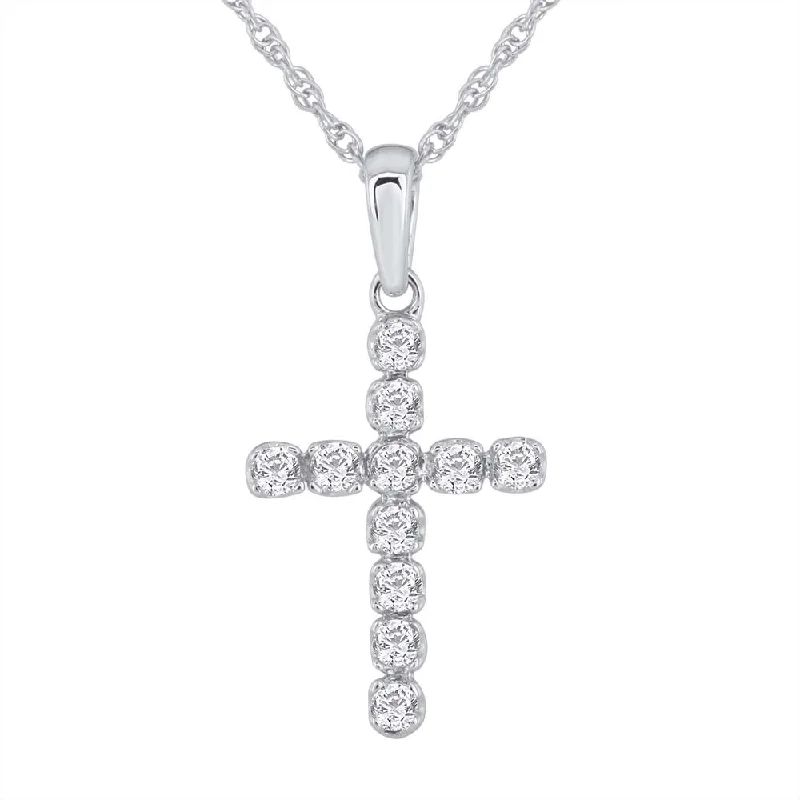 Flash Sale On Exquisite Jewelry – Don't Miss Out 1/4 Carat Diamond Cross Pendant Necklace in Gold (Silver Chain Included) Flash Sale On Exquisite Jewelry – Don't Miss Out 1/4 Carat Diamond Cross Pendant Necklace in Gold (Silver Chain Included)