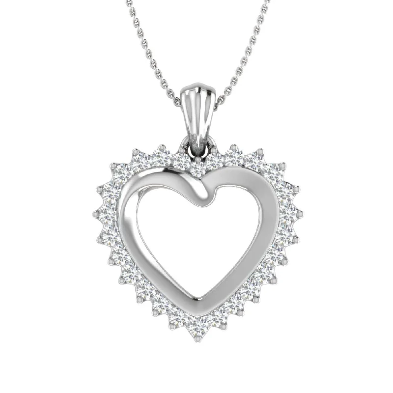 Exclusive Jewelry Offers – Sparkle For Less 1/4 Carat Diamond Heart Pendant Necklace in Gold (Silver Chain Included) Exclusive Jewelry Offers – Sparkle For Less 1/4 Carat Diamond Heart Pendant Necklace in Gold (Silver Chain Included)