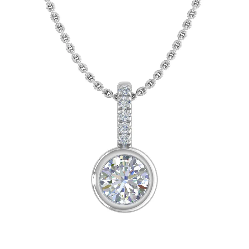 Best Jewelry Sale Prices – Limited-Time Offer 1/4 Carat Solitaire Diamond Pendant Necklace in Gold (Included Silver Chain)