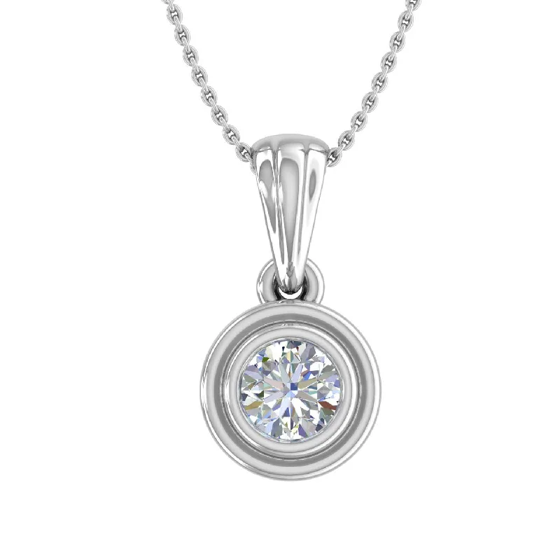 Exclusive Jewelry Markdowns – Limited-Time Offer 1/5 Carat Bezel Set Diamond Solitaire Pendant Necklace in Gold (Included Silver Chain) Exclusive Jewelry Markdowns – Limited-Time Offer 1/5 Carat Bezel Set Diamond Solitaire Pendant Necklace in Gold (Included Silver Chain)