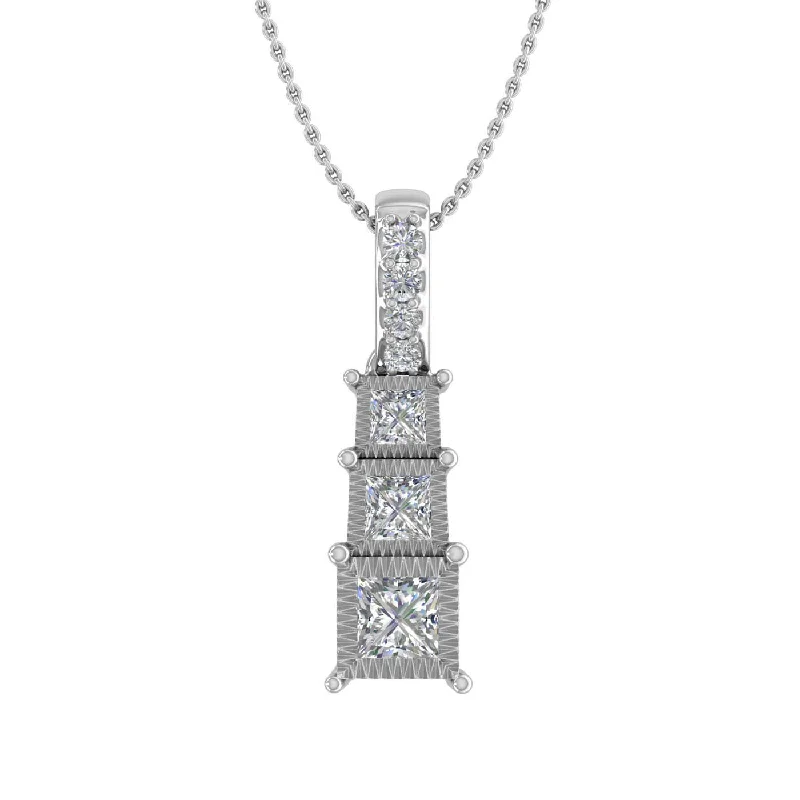 Flash Sale On Exquisite Jewelry – Don't Miss Out 1/5 Carat Diamond 3-stone Journey Pendant Necklace in Gold (Silver Chain Included) Flash Sale On Exquisite Jewelry – Don't Miss Out 1/5 Carat Diamond 3-stone Journey Pendant Necklace in Gold (Silver Chain Included)