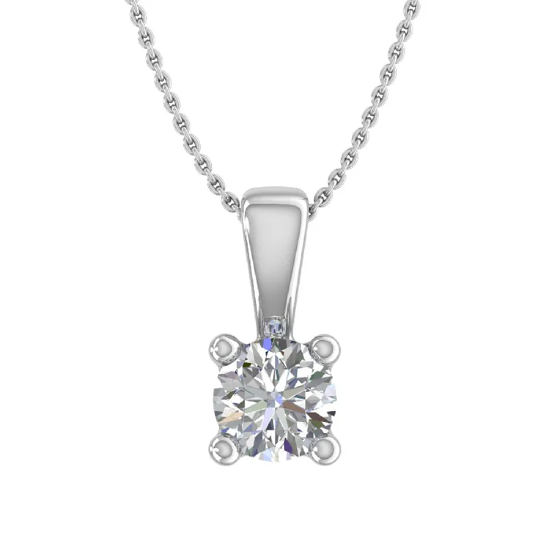 Jewelry Deals That Outshine The Rest 1/5 Carat Diamond 4-Prong Set Solitaire Pendant Necklace in Gold (with Silver Chain) Jewelry Deals That Outshine The Rest 1/5 Carat Diamond 4-Prong Set Solitaire Pendant Necklace in Gold (with Silver Chain)