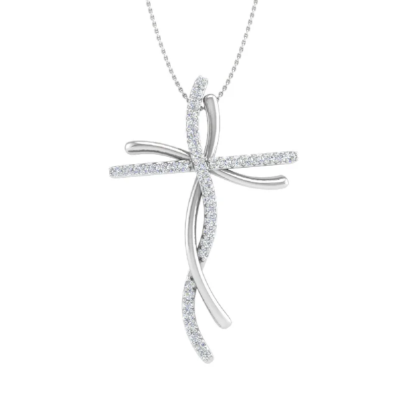 Eco-Friendly Sustainable Jewelry For Conscious Buyers 1/5 Carat Diamond Cross Pendant Necklace in Gold (Silver Chain Included) Eco-Friendly Sustainable Jewelry For Conscious Buyers 1/5 Carat Diamond Cross Pendant Necklace in Gold (Silver Chain Included)