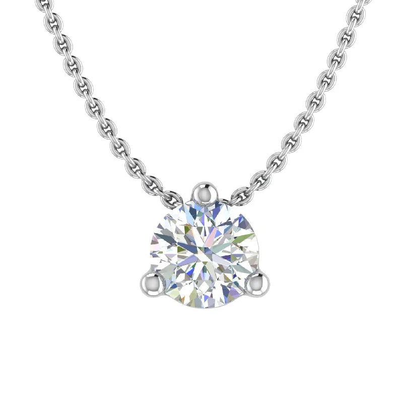 Affordable Elegance – Special Jewelry Sale Now Live 1/5 Carat Solitaire Diamond Pendant Necklace in Gold (Included Silver Chain) - IGI Certified