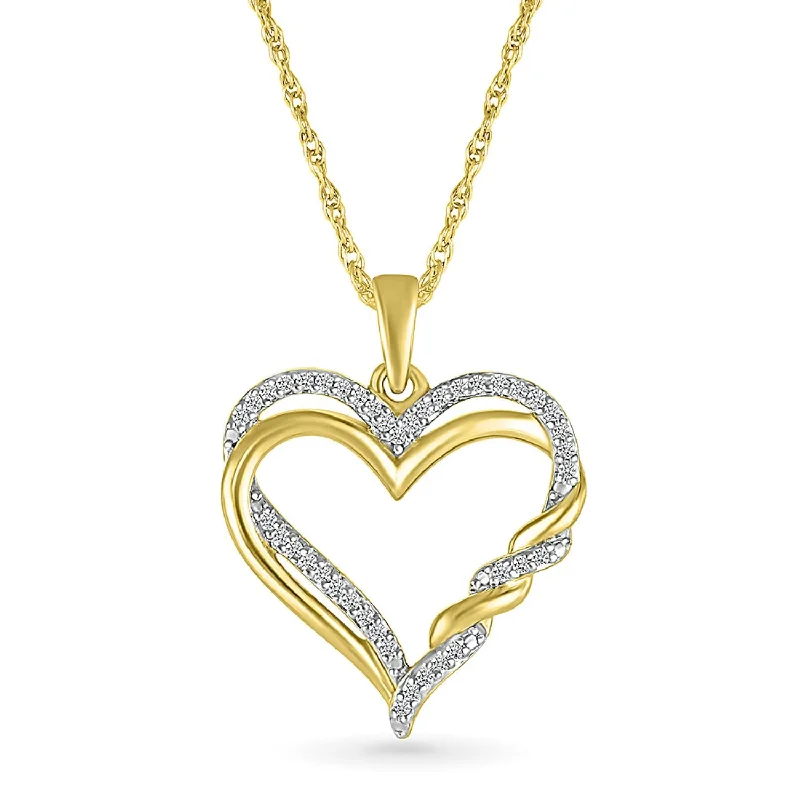 Personalized Jewelry Sale – Unique Pieces At Great Prices 1/6 CTW Diamond Heart 18-inch Pendant in 10KT Yellow Gold Personalized Jewelry Sale – Unique Pieces At Great Prices 1/6 CTW Diamond Heart 18-inch Pendant in 10KT Yellow Gold