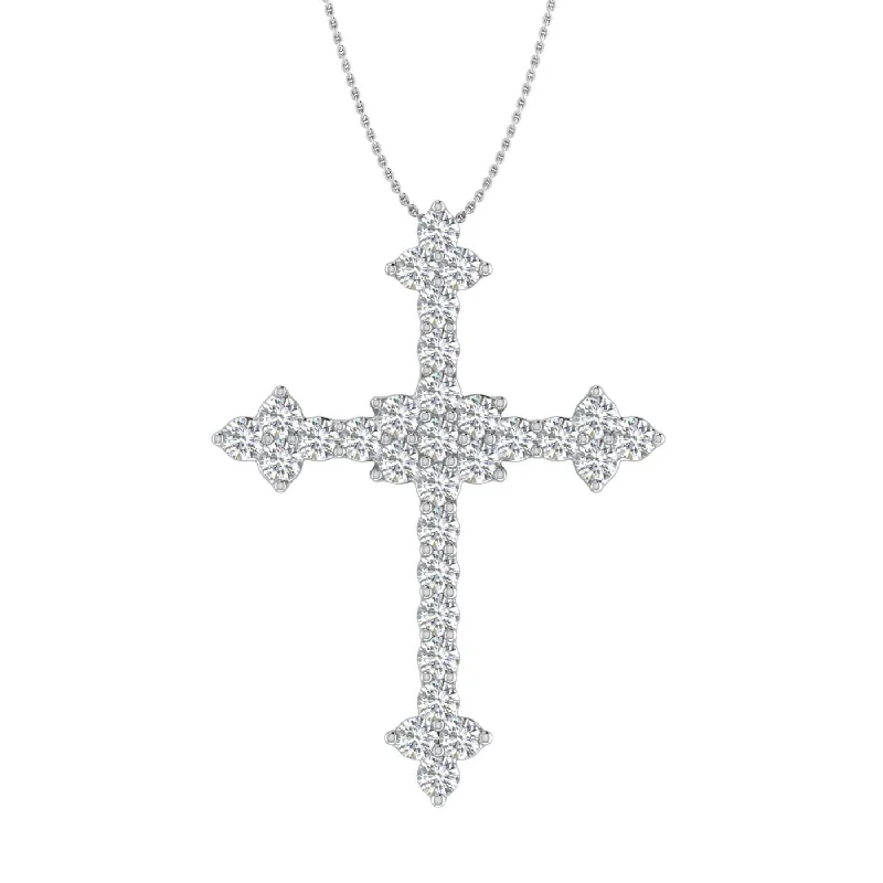 Stunning Statement Jewelry, Unbeatable Discounts 1 Carat (ctw) Diamond Cross Pendant Necklace in Gold (Included Silver Chain) Stunning Statement Jewelry, Unbeatable Discounts 1 Carat (ctw) Diamond Cross Pendant Necklace in Gold (Included Silver Chain)