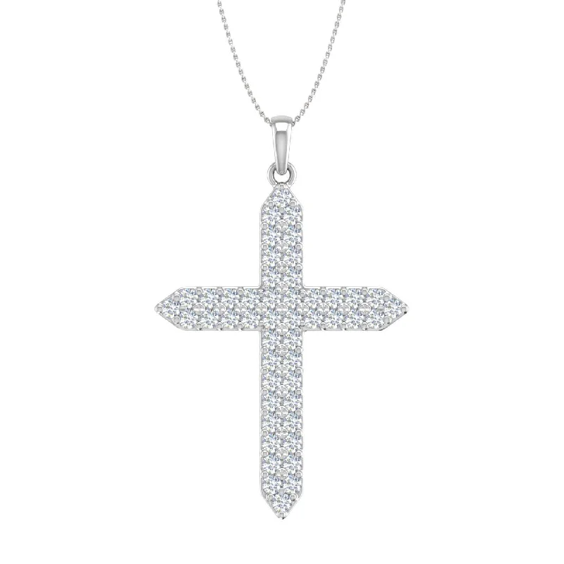 Exclusive Jewelry Offers – Sparkle For Less 1 Carat Diamond Cross Pendant Necklace in Gold (Silver Chain Included) Exclusive Jewelry Offers – Sparkle For Less 1 Carat Diamond Cross Pendant Necklace in Gold (Silver Chain Included)