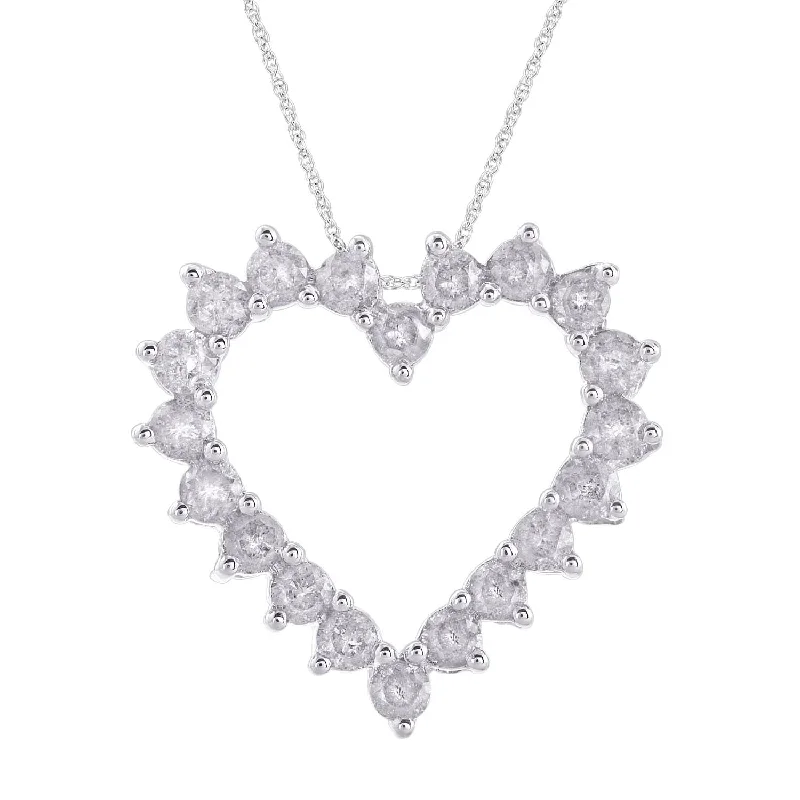 Premium Jewelry Now Available At Special Discounts 1 Carat Diamond Heart Pendant Necklace in Gold (Included Silver Chain) - IGI Certified