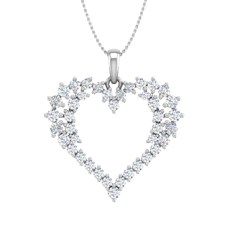 Big Discounts On Elegant Jewelry Collections 1 Carat Diamond Heart Pendant Necklace in Gold (Silver Chain Included) Big Discounts On Elegant Jewelry Collections 1 Carat Diamond Heart Pendant Necklace in Gold (Silver Chain Included)