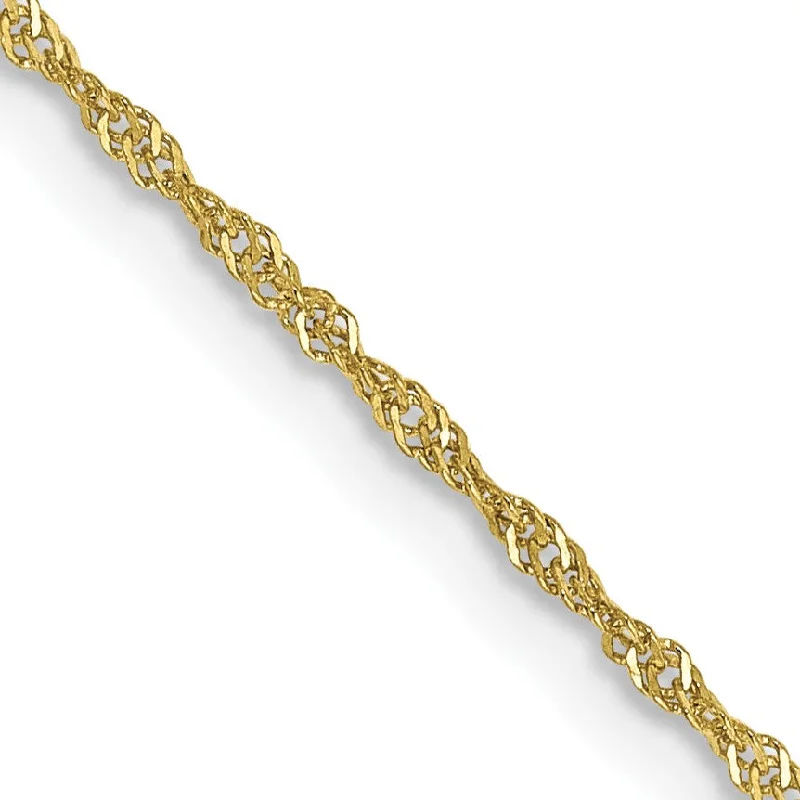 Affordable Glamour – Premium Jewelry For Less 10KT Yellow Gold 14-inch 1.1MM Childrens Singapore Chain Affordable Glamour – Premium Jewelry For Less 10KT Yellow Gold 14-inch 1.1MM Childrens Singapore Chain