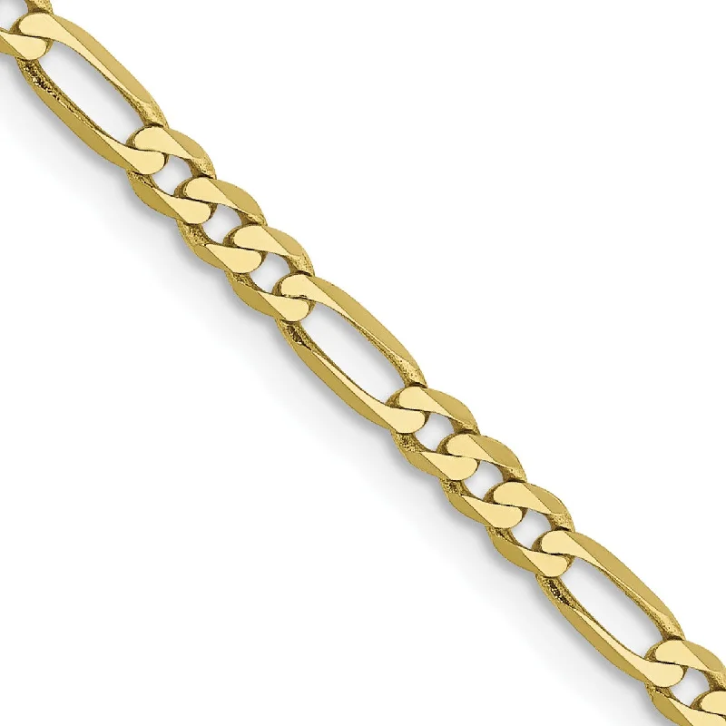 Elegant Necklaces And Bracelets At Limited-Time Offers 10KT Yellow Gold 16-inch 2.75MM Flat Figaro Chain Elegant Necklaces And Bracelets At Limited-Time Offers 10KT Yellow Gold 16-inch 2.75MM Flat Figaro Chain