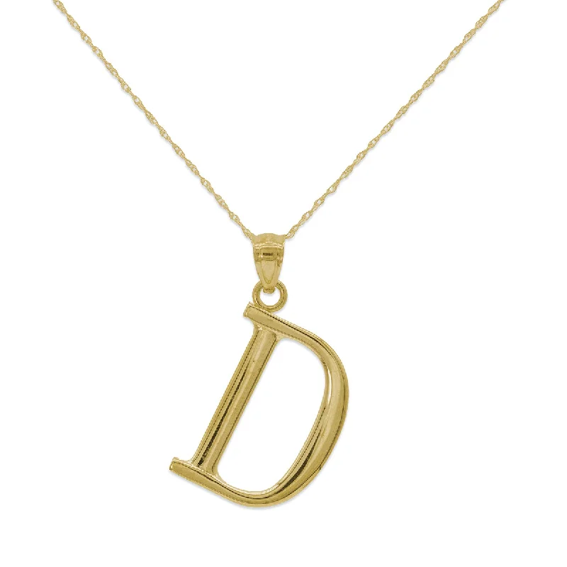 Exclusive Jewelry Bundles At Discounted Rates 10KT Yellow Gold 18-inch 30MM Initial Pendant; Initial D Exclusive Jewelry Bundles At Discounted Rates 10KT Yellow Gold 18-inch 30MM Initial Pendant; Initial D
