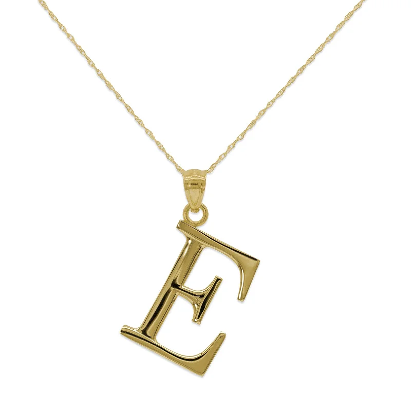 Shine Without Limits – Jewelry Sale Happening Now 10KT Yellow Gold 18-inch 30MM Initial Pendant; Initial E Shine Without Limits – Jewelry Sale Happening Now 10KT Yellow Gold 18-inch 30MM Initial Pendant; Initial E