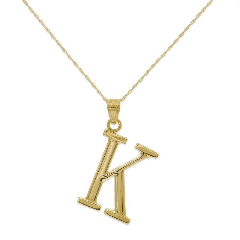 Buy More, Save More On Stunning Jewelry Pieces 10KT Yellow Gold 18-inch 30MM Initial Pendant; Initial K Buy More, Save More On Stunning Jewelry Pieces 10KT Yellow Gold 18-inch 30MM Initial Pendant; Initial K