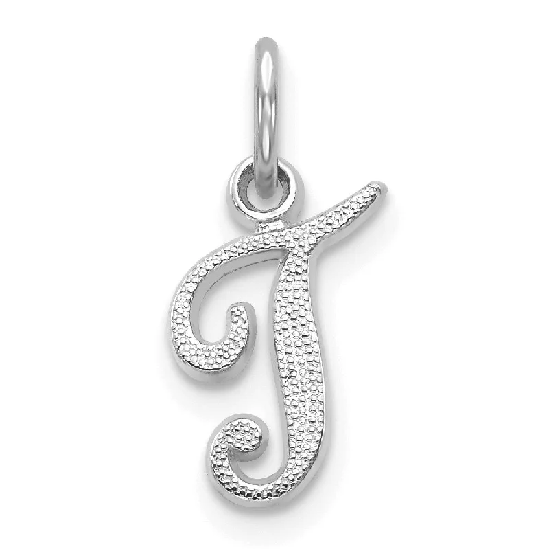 Luxury Meets Affordability – Jewelry Sale Live Now 14KT White Gold 16X7MM Initial Pendant; Initial T. Chain not Included Luxury Meets Affordability – Jewelry Sale Live Now 14KT White Gold 16X7MM Initial Pendant; Initial T. Chain not Included