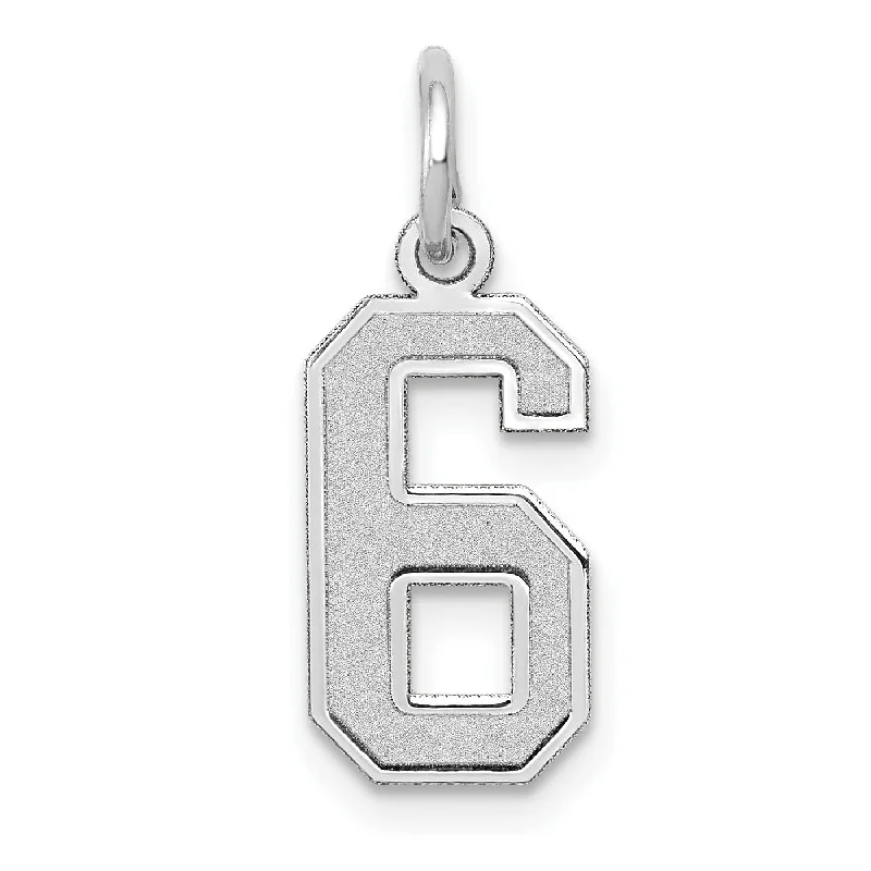 Stunning Jewelry Pieces At The Lowest Prices Ever 14KT White Gold 19X7MM Number 6 Pendant-Chain Not Included Stunning Jewelry Pieces At The Lowest Prices Ever 14KT White Gold 19X7MM Number 6 Pendant-Chain Not Included