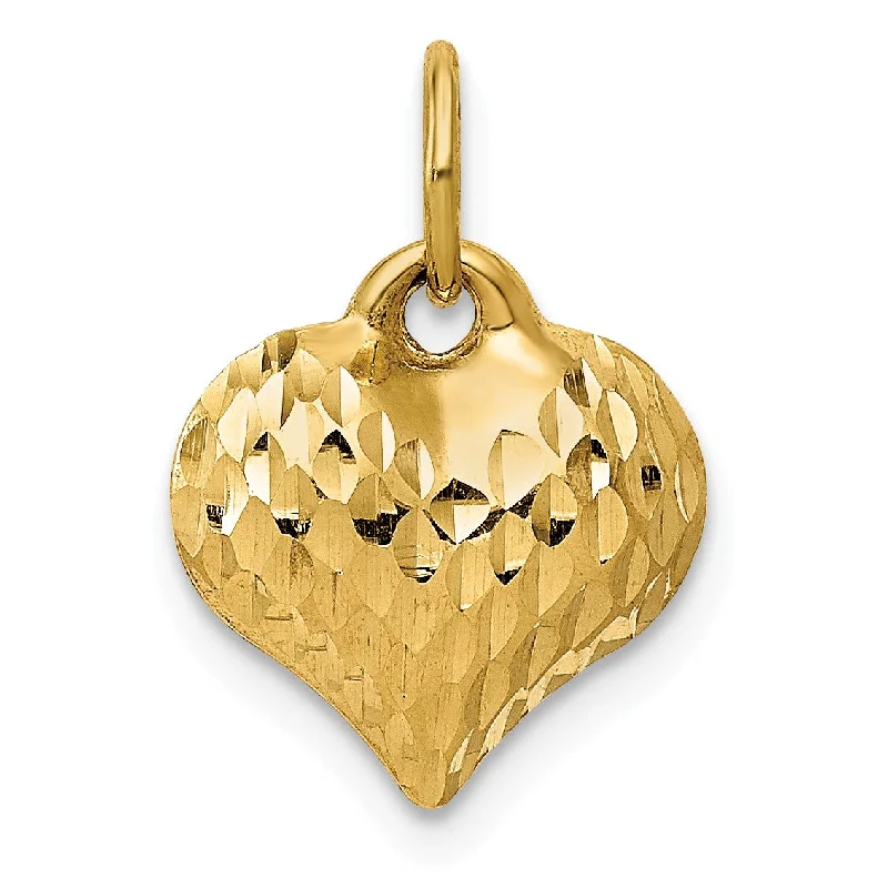 Elevate Your Jewelry Collection With Limited-Time Savings 14KT Yellow Gold 14X11MM Three Dimensional Heart Pendant. Chain Not Included Elevate Your Jewelry Collection With Limited-Time Savings 14KT Yellow Gold 14X11MM Three Dimensional Heart Pendant. Chain Not Included