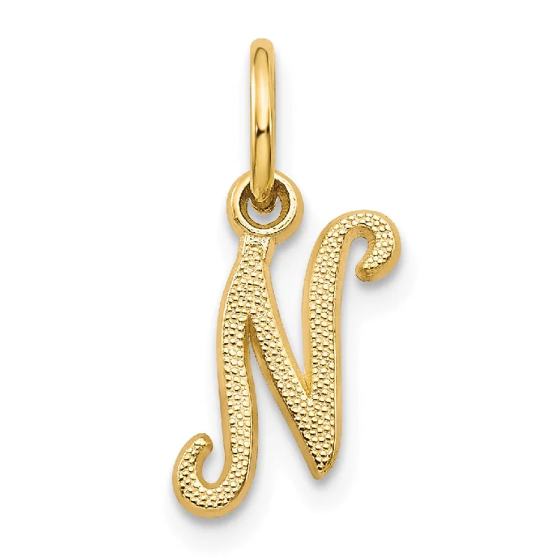 Premium Diamond Jewelry For Unforgettable Moments 14KT Yellow Gold 16X7MM Initial Pendant; Initial N. Chain not Included Premium Diamond Jewelry For Unforgettable Moments 14KT Yellow Gold 16X7MM Initial Pendant; Initial N. Chain not Included