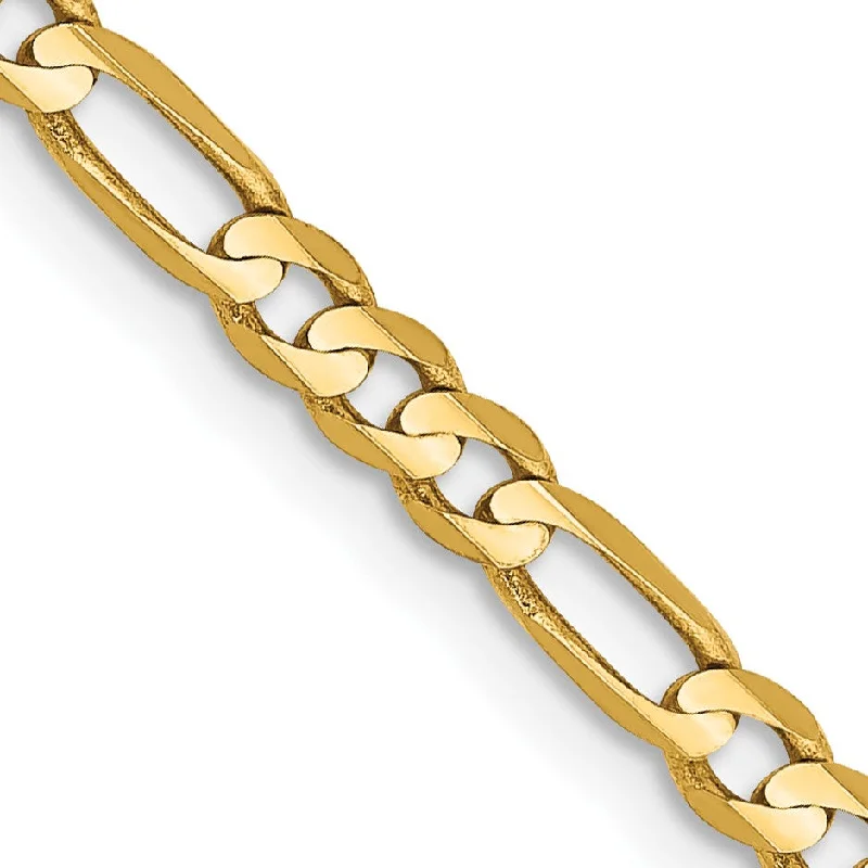 Customized Silver Jewelry For Unique Style 14KT Yellow Gold 20-inch 3MM Lobster Clasp Figaro Chain Customized Silver Jewelry For Unique Style 14KT Yellow Gold 20-inch 3MM Lobster Clasp Figaro Chain