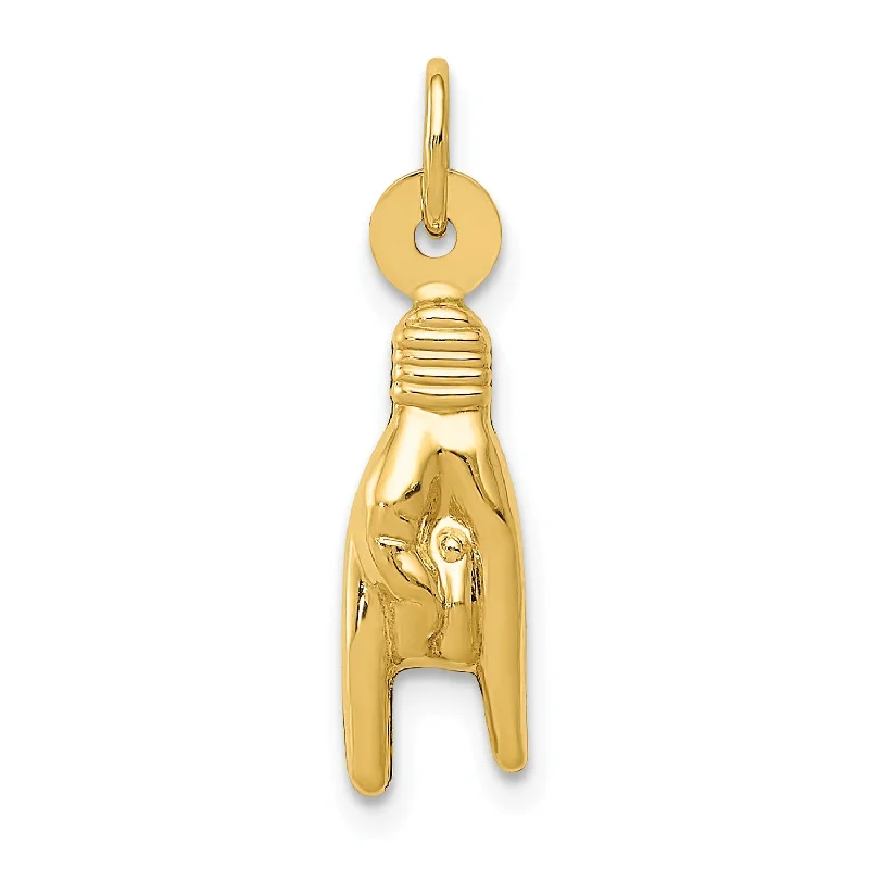 Once-A-Year Jewelry Sale – Grab Your Favorites Now 14KT Yellow Gold 22X5MM Three Dimensional Rock On Sign Pendant. Chain Not Included Once-A-Year Jewelry Sale – Grab Your Favorites Now 14KT Yellow Gold 22X5MM Three Dimensional Rock On Sign Pendant. Chain Not Included