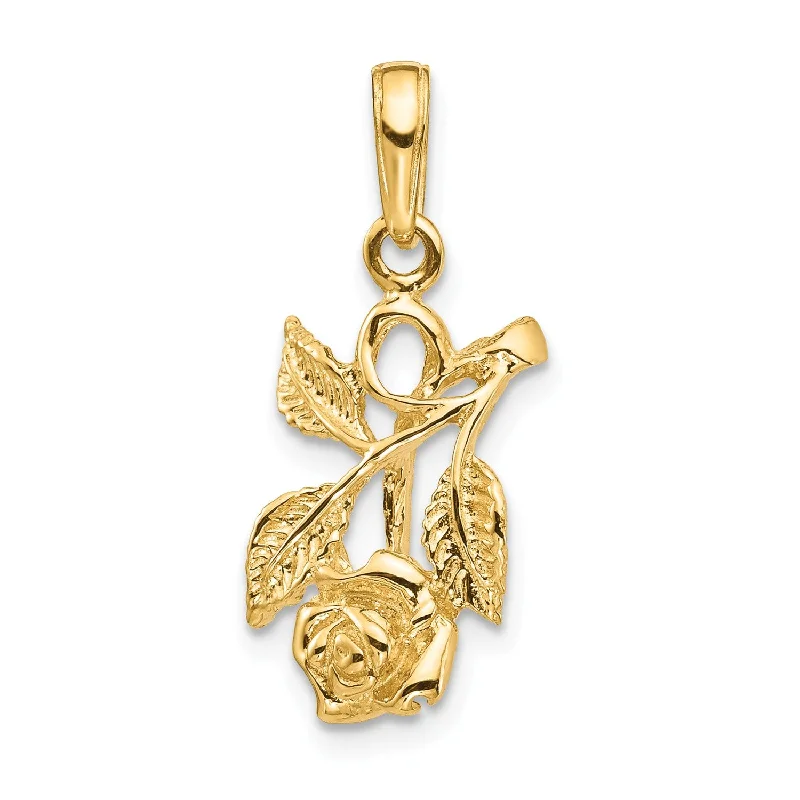 Get The Best Deals On Timeless Jewelry Pieces 14KT Yellow Gold 24X10.5MM Rose Pendant. Chain Not Included Get The Best Deals On Timeless Jewelry Pieces 14KT Yellow Gold 24X10.5MM Rose Pendant. Chain Not Included