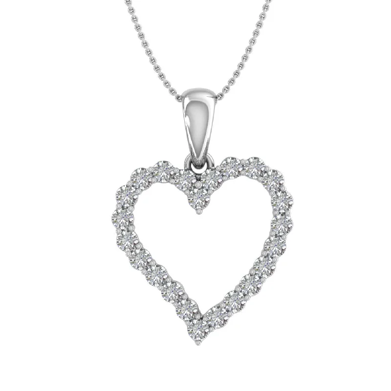 Limited-Time Jewelry Sale – Elegant Styles At Less 3/4 Carat Diamond Heart Pendant Necklace in Gold (Silver Chain Included) Limited-Time Jewelry Sale – Elegant Styles At Less 3/4 Carat Diamond Heart Pendant Necklace in Gold (Silver Chain Included)