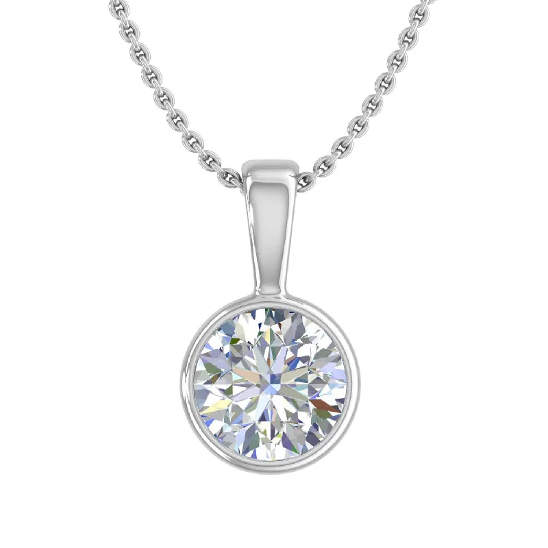 Get The Sparkle You Love At Prices You Adore 3/4 Carat Diamond Solitaire Pendant Necklace in Gold (Included Silver Chain)