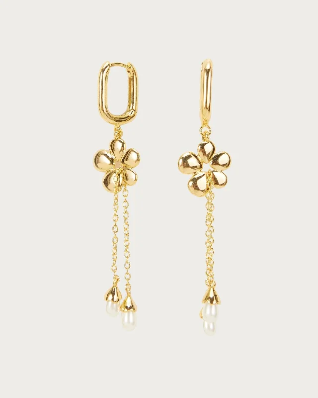 Elevate Your Outfit With Discounted Statement Jewelry Camille Flower Drop Earrings
