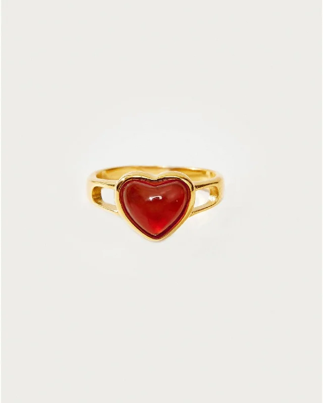 Personalized Engraved Jewelry For Meaningful Gifts Carnelian Heart Ring