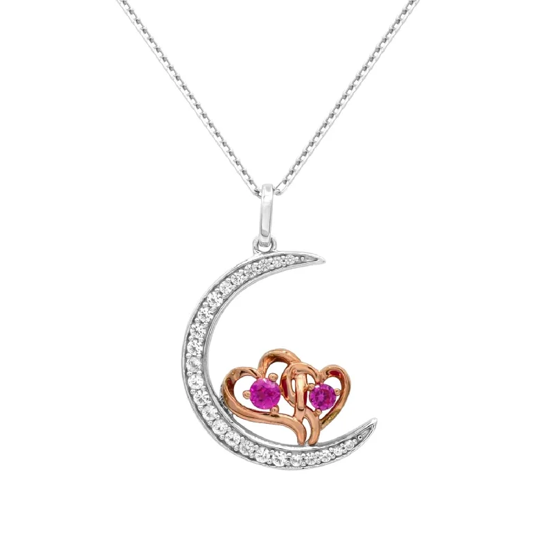 Unlock Unbeatable Jewelry Deals Before They’Re Gone Created Ruby and Sapphire 18-inch Heart and Moon Pendant in Sterling Silver Unlock Unbeatable Jewelry Deals Before They’Re Gone Created Ruby and Sapphire 18-inch Heart and Moon Pendant in Sterling Silver