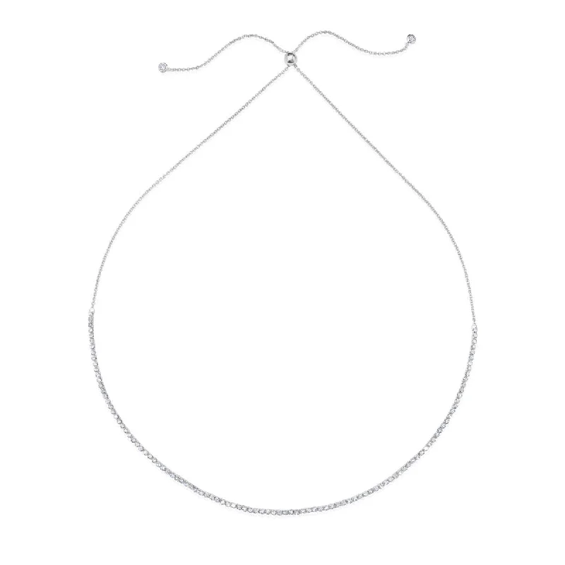 The Ultimate Jewelry Sale – Shop Premium Styles Crislu Cubic Zirconia Adjustable Tennis Necklace in Sterling Silver The Ultimate Jewelry Sale – Shop Premium Styles Crislu Cubic Zirconia Adjustable Tennis Necklace in Sterling Silver