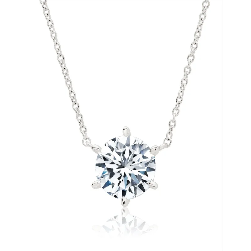 Luxury Jewelry Clearance – Shop Premium Styles Now Crislu Platinum Plated Sterling Silver Round Cubic Zirconia 16-inch Solitaire Pendant Luxury Jewelry Clearance – Shop Premium Styles Now Crislu Platinum Plated Sterling Silver Round Cubic Zirconia 16-inch Solitaire Pendant