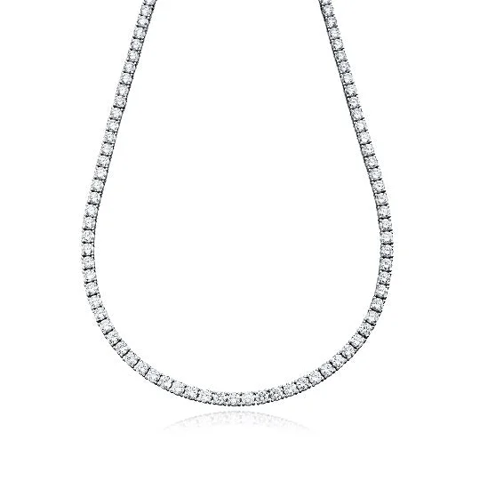 Your Perfect Accessory Now At The Best Price Crislu Platinum Plated Sterling Silver Round Cubic Zirconia 18-inch Tennis Necklace Your Perfect Accessory Now At The Best Price Crislu Platinum Plated Sterling Silver Round Cubic Zirconia 18-inch Tennis Necklace