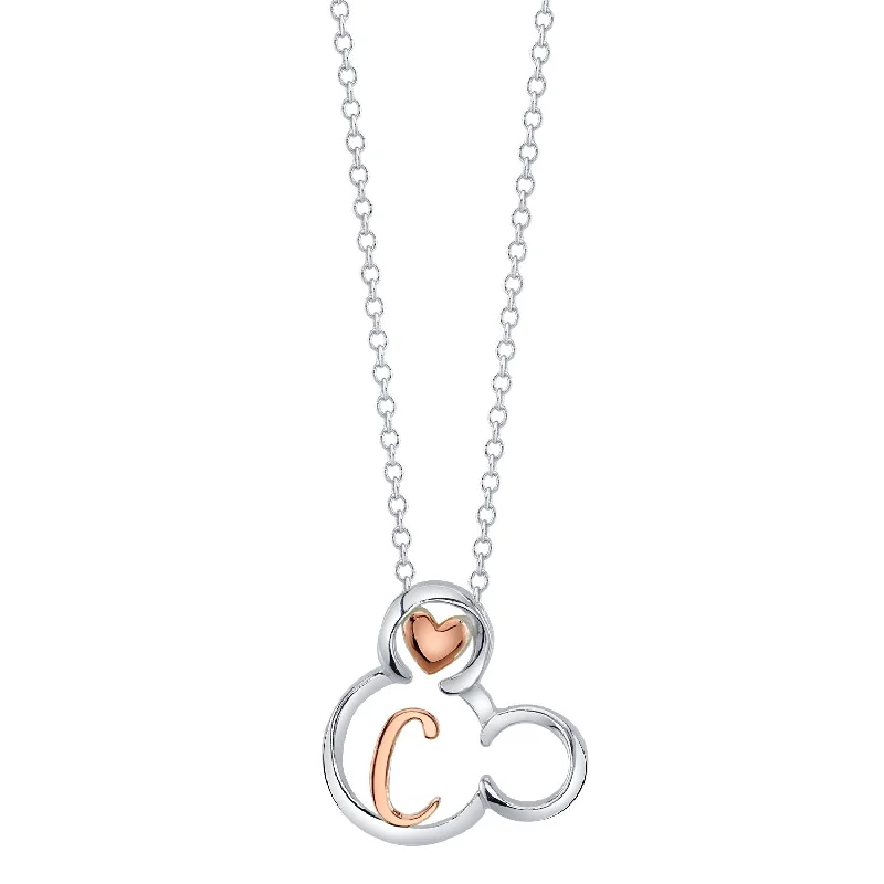 Celebrate With Sparkle – Jewelry Sale Now Live Disney Sterling Silver 18-inch Initial Pendant; Initial C Celebrate With Sparkle – Jewelry Sale Now Live Disney Sterling Silver 18-inch Initial Pendant; Initial C