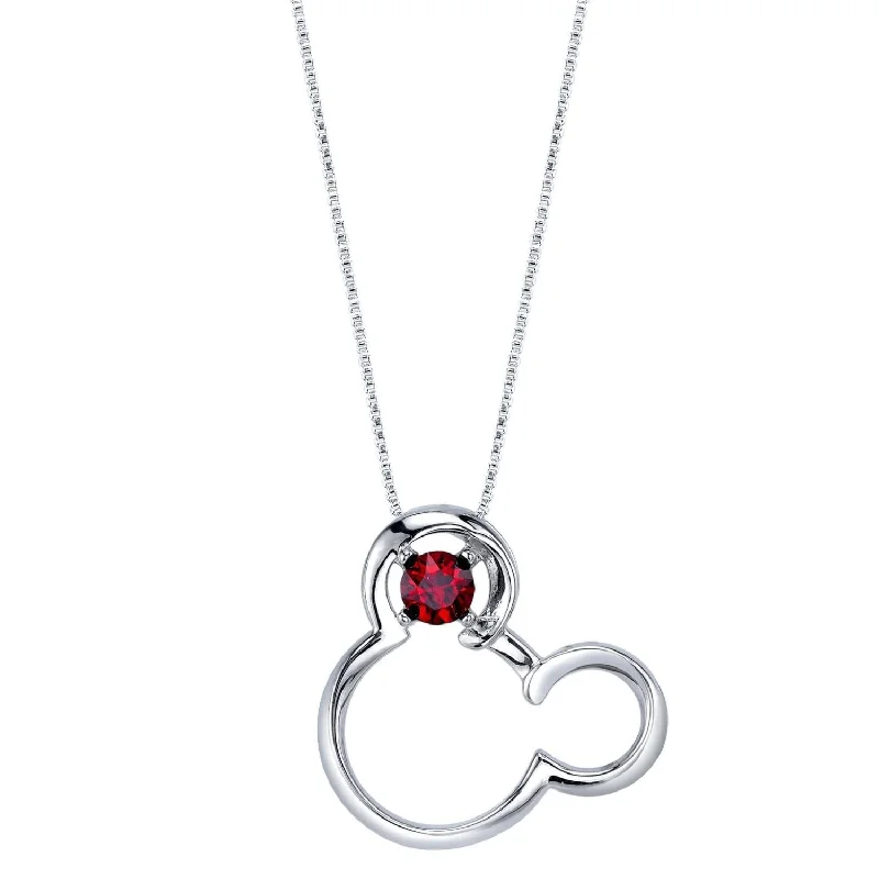 Luxury Meets Affordability – Jewelry Sale Now Live Disney Sterling Silver Round Crystal 18-inch Birthstone Mickey Mouse Pendant Luxury Meets Affordability – Jewelry Sale Now Live Disney Sterling Silver Round Crystal 18-inch Birthstone Mickey Mouse Pendant
