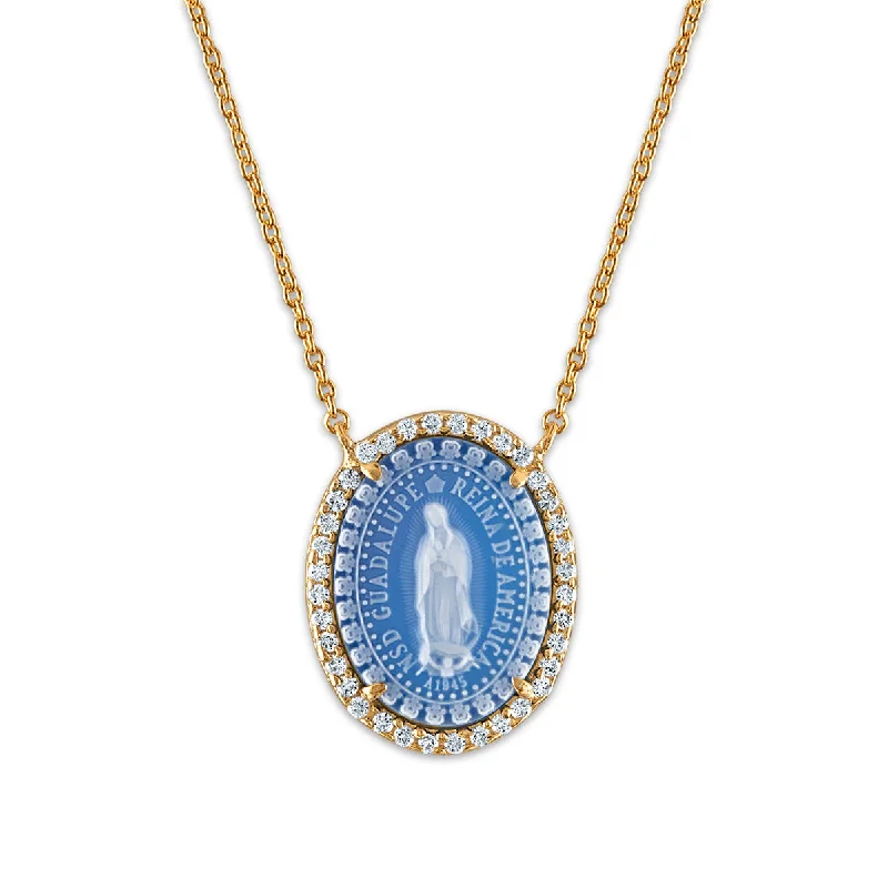 Glamorous Jewelry, Glamorous Deals – Shop Now Frank Ronay Collection Blue Agate and Cubic Zirconia 19X15MM 18-inch Guadalupe Pendant in 18KT Yellow Gold Plated Sterling Silver Glamorous Jewelry, Glamorous Deals – Shop Now Frank Ronay Collection Blue Agate and Cubic Zirconia 19X15MM 18-inch Guadalupe Pendant in 18KT Yellow Gold Plated Sterling Silver