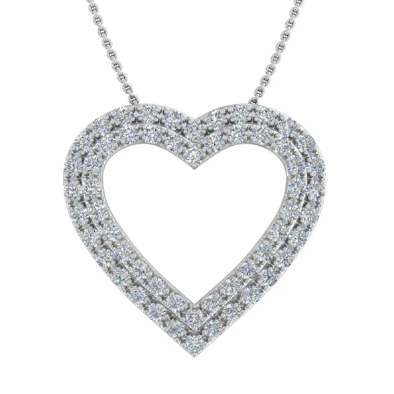 Limited-Stock Jewelry Clearance – Grab Your Favorites Now Gold Prong Set Diamond Heart Pendant Necklace (1/3 carat)- (Silver Chain Included) Limited-Stock Jewelry Clearance – Grab Your Favorites Now Gold Prong Set Diamond Heart Pendant Necklace (1/3 carat)- (Silver Chain Included)